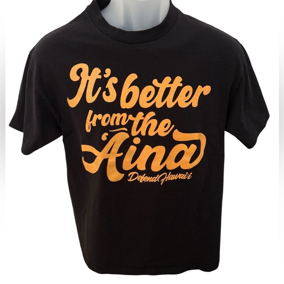 DEFEND HAWAII “It’s Better From The Aina” Hawaiian Tee Shirt Men M Medium - Picture 1 of 5